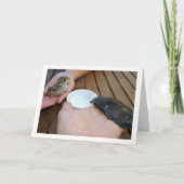 Swift Bird und Sparrow Bird on Hands Karte (Vorderseite)