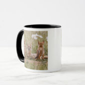 Swift Fox (Vulpes velox) weiblich mit jung bei Tasse (Vorderseite Links)