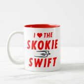 Swift, Gelbe Linie, CTA Rapid Transit Zweifarbige Tasse (Links)