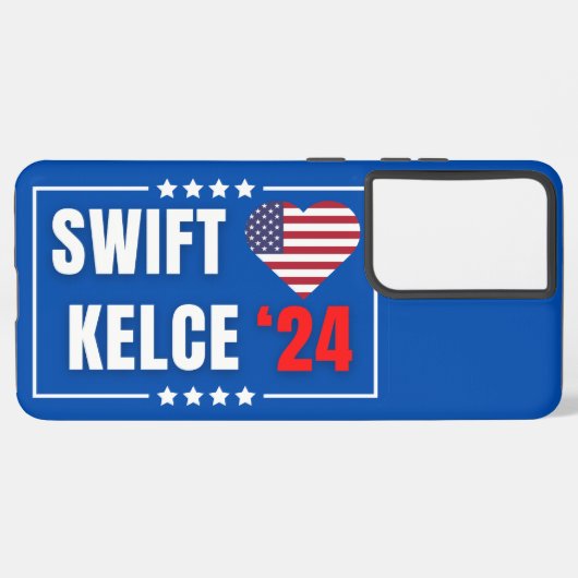 Swift Kelce 24 Herz Samsung Galaxy Hülle (Linke Seite)