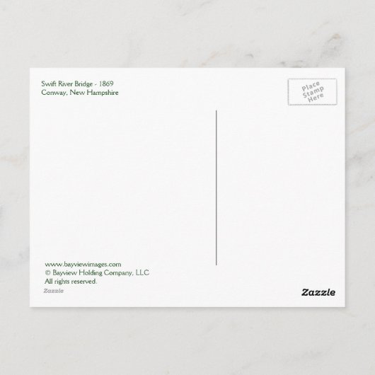 Swift River Bridge - New Hampshire Postkarte (Rückseite)