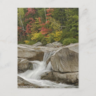 Swift River kaskadiert durch Felsen, White Postkarte