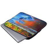 Swift River mit herbstlichen Farben Laptopschutzhülle (Vorne Knopf)