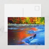 Swift River mit herbstlichen Farben Postkarte (Vorne/Hinten)