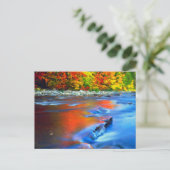 Swift River mit herbstlichen Farben Postkarte (Stehend Vorderseite)