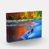 Swift River reflektiert Herbstfarben Fotoblock (Links)