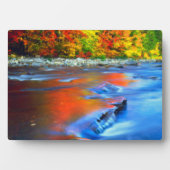 Swift River reflektiert Herbstfarben Fotoplatte (Vorderseite)