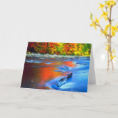 Swift River reflektiert Herbstfarben Karte (Gelbe Blume)