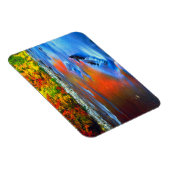 Swift River reflektiert Herbstfarben Magnet (Rechte Seite)