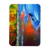 Swift River reflektiert Herbstfarben Magnet (Vertikal)
