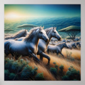 Swift Spirits: Eine galoppierende Herde Poster (Vorne)