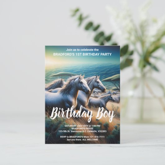 Swift Spirits: Eine galoppierende Herde Postkarte (Stehend Vorderseite)