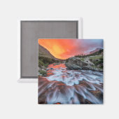 Swiftaktuelle Fälle | Glacier Nationalpark Montana Magnet (Vorderseite/Rückseite)