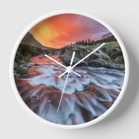 Swiftaktuelle Fälle | Glacier Nationalpark Montana Uhr (Vorderseite)