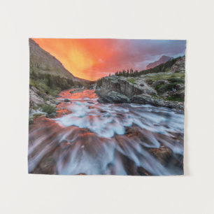 Swiftaktuelle Fälle Glacier Nationalpark Montana Wandteppich