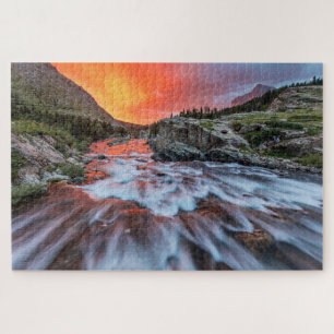 Swiftcurrent Falls   Glacier-Nationalpark Montana Puzzle