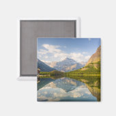 Swiftcurrent Lake mit vielen Glacier Hotel und Magnet (Vorderseite/Rückseite)