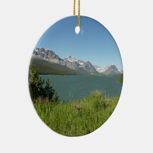 Swiftcurrent Lake View - Glacier National Park Keramik Ornament (Rechts)