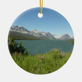 Swiftcurrent Lake View - Glacier National Park Keramik Ornament