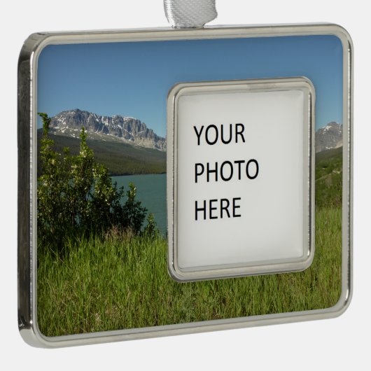 Swiftcurrent Lake View - Glacier National Park Rahmen-Ornament Silber (Rechts)