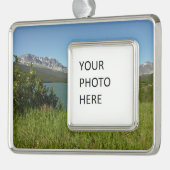 Swiftcurrent Lake View - Glacier National Park Rahmen-Ornament Silber (Links)