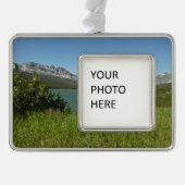 Swiftcurrent Lake View - Glacier National Park Rahmen-Ornament Silber (Vorderseite)