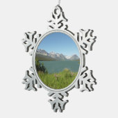 Swiftcurrent Lake View - Glacier National Park Schneeflocken Zinn-Ornament (Rechts)