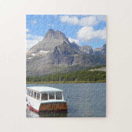 Swiftcurrent See - Glacier Nationalpark Puzzle (Vertikal)