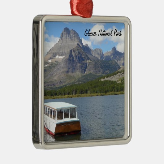Swiftcurrent See - Glacier Nationalpark Silbernes Ornament (Rechts)