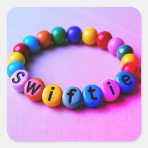 Swiftie Beads – Freundschaftsarmband Ästhetik Conc Quadratischer Aufkleber