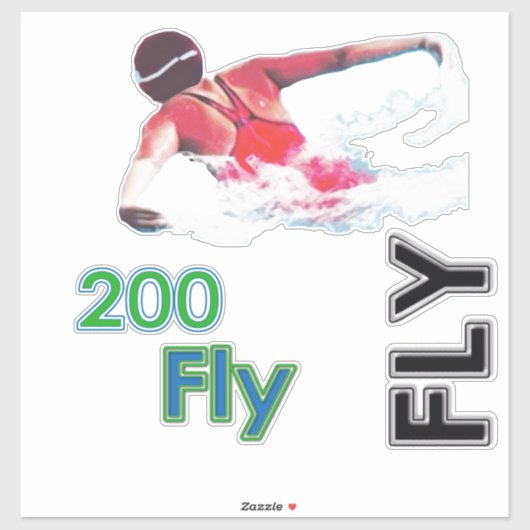 Swim - 200 Fly Aufkleber (Blatt)