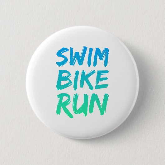 Swim Bike Lauf großartiges Design Button (Vorderseite)