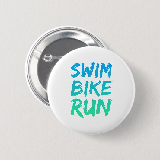 Swim Bike Lauf großartiges Design Button (Vorne & Hinten)