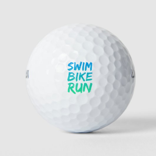 Swim Bike Lauf großartiges Design Golfball (Vorderseite)