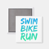 Swim Bike Lauf großartiges Design Magnet (Vorderseite/Rückseite)