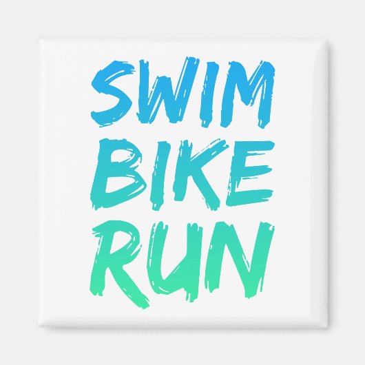 Swim Bike Lauf großartiges Design Magnet (Vorne)
