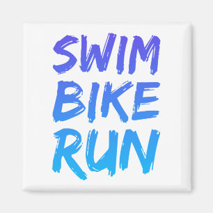 Swim Bike Lauf großartiges Design Magnet