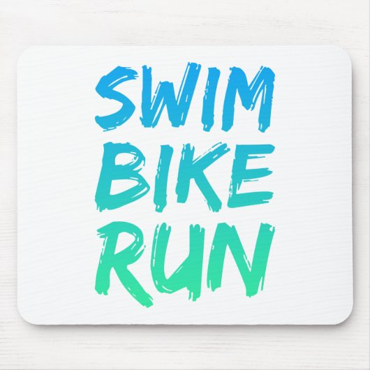 Swim Bike Lauf großartiges Design Mousepad (Vorne)