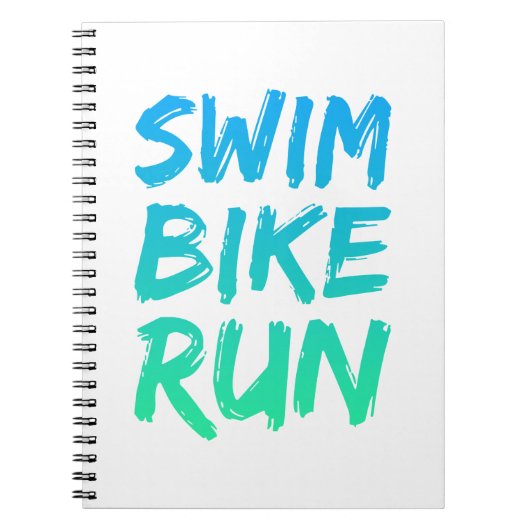 Swim Bike Lauf großartiges Design Notizblock (Vorderseite)
