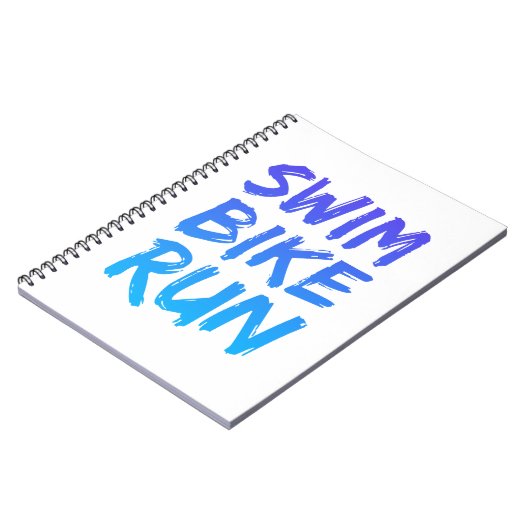 Swim Bike Lauf großartiges Design Notizblock (Linke Seite)