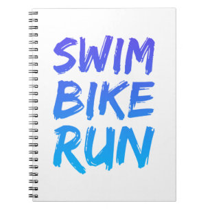 Swim Bike Lauf großartiges Design Notizblock