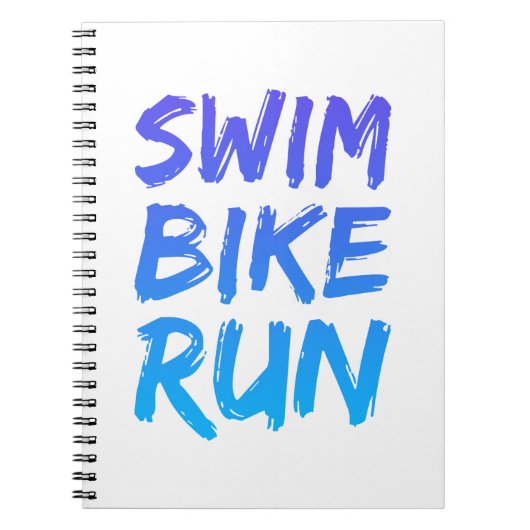 Swim Bike Lauf großartiges Design Notizblock (Vorderseite)