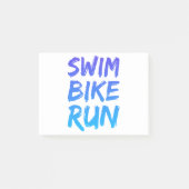 Swim Bike Lauf großartiges Design Post-it Klebezettel (Vorderseite)