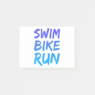 Swim Bike Lauf großartiges Design Post-it Klebezettel