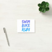 Swim Bike Lauf großartiges Design Post-it Klebezettel (Büro)