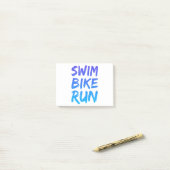 Swim Bike Lauf großartiges Design Post-it Klebezettel (Auf Schreibtisch)