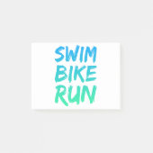 Swim Bike Lauf großartiges Design Post-it Klebezettel (Vorderseite)