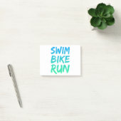 Swim Bike Lauf großartiges Design Post-it Klebezettel (Büro)