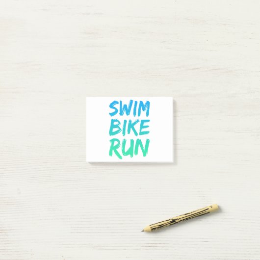 Swim Bike Lauf großartiges Design Post-it Klebezettel (Auf Schreibtisch)