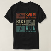 Swim Bike Run Athleten Design für Triathlon T-Shirt (Design vorne)